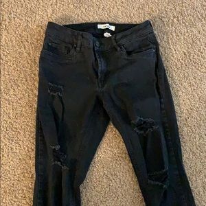 Black ripped up jeans
